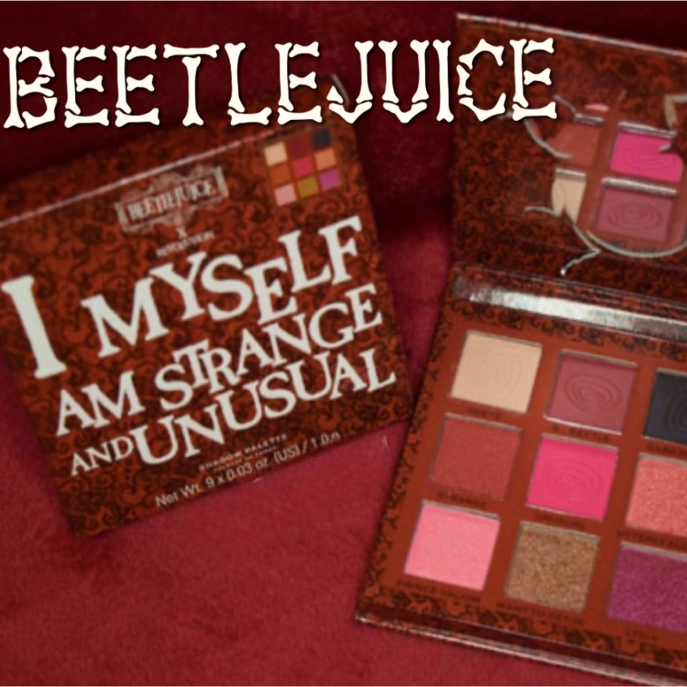 Beetlejuice Beetle-Mirrored Eyeshadow Palette, I Myself Strange & Unusual, NWT